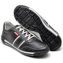 Sapatênis Casual Conforto Couro Preto