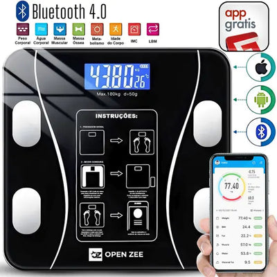 Balança Bioimpedância Digital App BT