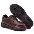 Sapato Casual Conforto Couro Marrom