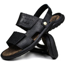 Sandália Papete Masculina De Couro Preto