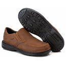 Sapato Casual Conforto Couro Marrom