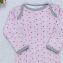 Body Bebê Rosa Manga Longa - Estampa Triângulos