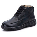 Coturno Casual Conforto Couro Preto