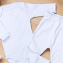 Conjunto 6 Peças- Body Manga Longa E Calça Com Pé Reversível