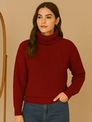 Blusa Tricot Gola Cacharrel Manga Longa Bufante