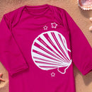 Body De Bebê Proteção Uv50+ Manga Longa  Pink