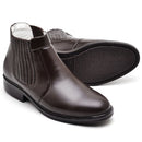Botina Casual Conforto Couro De Carneiro Marrom