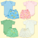 Conjunto De Calor Body E Shorts Estampado Para Bebê