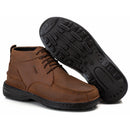 Coturno Casual Conforto Couro Marrom