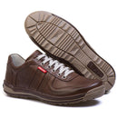 Sapatênis Casual Conforto Couro Marrom