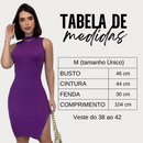 Vestido Tricot Modal Midi Sem Manga