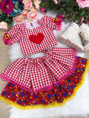 Conjunto Junino Banana Club Luxo Luana