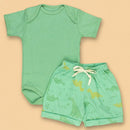 Conjunto De Calor Body E Shorts Estampado Para Bebê