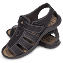 Sandália Papete Masculina De Couro Preto