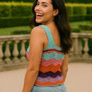 Cropped Tricot Decote Quadrado