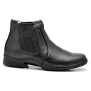 Botina Casual Conforto Couro Preto