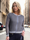 Jaqueta Feminina Bomber Vazada Moda Blogueira Tendência