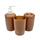 Kit Com 03 Peças Para Banheiro Santa Clara Marrom
