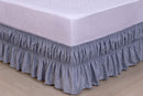 Saia Para Cama Box Colchobox Elasticada Ajustavel Solteiro Casal Queen Cinza