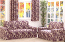 Capa de Sofa Adere Floral Vinho 02 e 03 Lugares