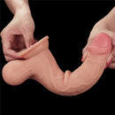 Pênis Realista com Camada de Dupla Glande Encoberta macio e firme 9.5" - LOVETOY SLIDING-SKIN DUAL LAYER DONG