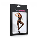 Macacão Sensual com Alça Fina Preto Aberto Atrás - Eva Intimate