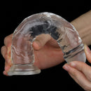 Pênis Realístico Transparente com Ventosa em Jelly TPE 17 cm - 7" - LOVETOY CLEAR DILDO