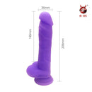 Pênis Lilás em CyberSkin Super Macio e Firme 20 cm com Escroto e Ventosa