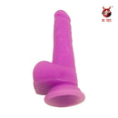Pênis Rosa em CyberSkin Super Macio e Firme 20 cm com Escroto e Ventosa