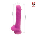 Pênis Rosa em CyberSkin Super Macio e Firme 20 cm com Escroto e Ventosa