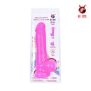 Pênis Rosa em CyberSkin Super Macio e Firme 20 cm com Escroto e Ventosa