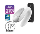 Satisfyer Double Fun Vibrador para Casal controlado por App via Bluetooth e Controle Remoto - Branco