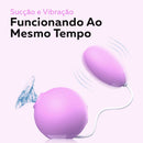 Moon Dream Lover - Vibrador Bullet e Sugador de Clitóris 10 modos de Vibração e 3 de Sucção - Recarregável