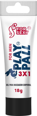 Play Pall Bisnaga - Gel Masculino Vibra Excita e Esfria 18g - For Sexy