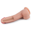Pênis Macio e Firme Muito Realista com Camada Dupla 8" - LOVETOY DUAL-LAYERED PLATINUM SILICONE NATURE COCK
