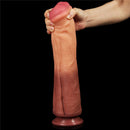 Pênis Monstruoso Macio Firme e Texturizado com Camada Dupla 12" - LOVETOY DUAL-LAYERED PLATINUM SILICONE NATURE COCK