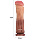 Pênis Monstruoso Macio Firme e Texturizado com Camada Dupla 12" - LOVETOY DUAL-LAYERED PLATINUM SILICONE NATURE COCK