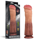 Pênis Monstruoso Macio Firme e Texturizado com Camada Dupla 12" - LOVETOY DUAL-LAYERED PLATINUM SILICONE NATURE COCK