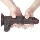 Pênis Realista com Camada Dupla Macio e Firme Preto 7" - LOVETOY SLIDING-SKIN DUAL LAYER DONG BLACK