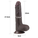 Pênis Realista com Camada Dupla Macio e Firme Preto 7" - LOVETOY SLIDING-SKIN DUAL LAYER DONG BLACK