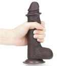 Pênis Realista com Camada Dupla Macio e Firme Preto 7" - LOVETOY SLIDING-SKIN DUAL LAYER DONG BLACK
