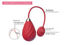 Bullet Power Magic Sundae Formato de Cone - Silicone Soft-Touch Recarregável Controlado por Aplicativo - Magic Motion