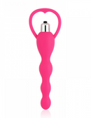 Plug Ball Rosa 16cm em silicone com Vibrador