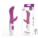 Vibrador Recarregável Ponto G com Estimulador Clitoriano 10 Vibrações - G-SPOT DUAL - Plug Lateral