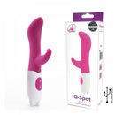 Vibrador Recarregável Ponto G com Estimulador Clitoriano 10 Vibrações - G-SPOT DUAL - Plug Lateral