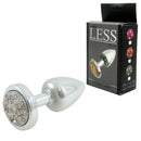 Plug Anal Cromado em ABS com Pedra Cravejada em Strass Cromada - HARD Plug LESS