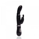Vibrador Rabbit em Silicone cor Preta - c/ 2 Motores e 8 Velocidades
