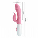 Vibrador Peter Texturizado 30 níveis de vibração c/ 2 motores - Plug Lateral - PRETTY LOVE