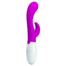Vibrador Feminino Texturizado c/ 2 motores para dupla estimulação- Plug Lateral - Bruno PRETTY LOVE
