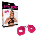 Algemas de Pelúcia com Vinil na cor Rosa